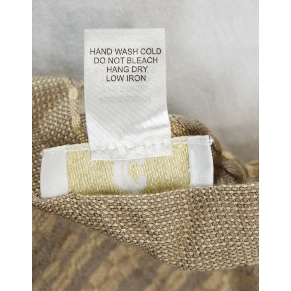 Charming Charlie Infinity Scarf‎ Metallic Gold Tan Pattern Texture Boho Chic